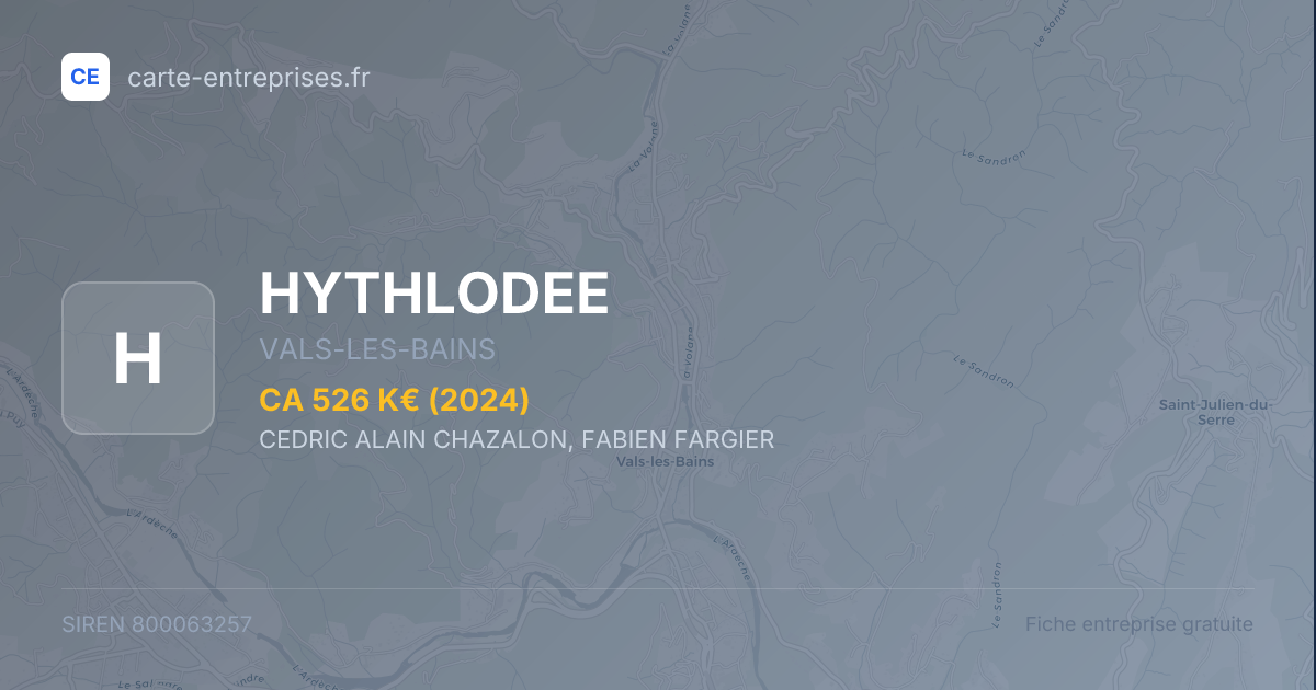 HYTHLODEE — 800063257 — fiche entreprise