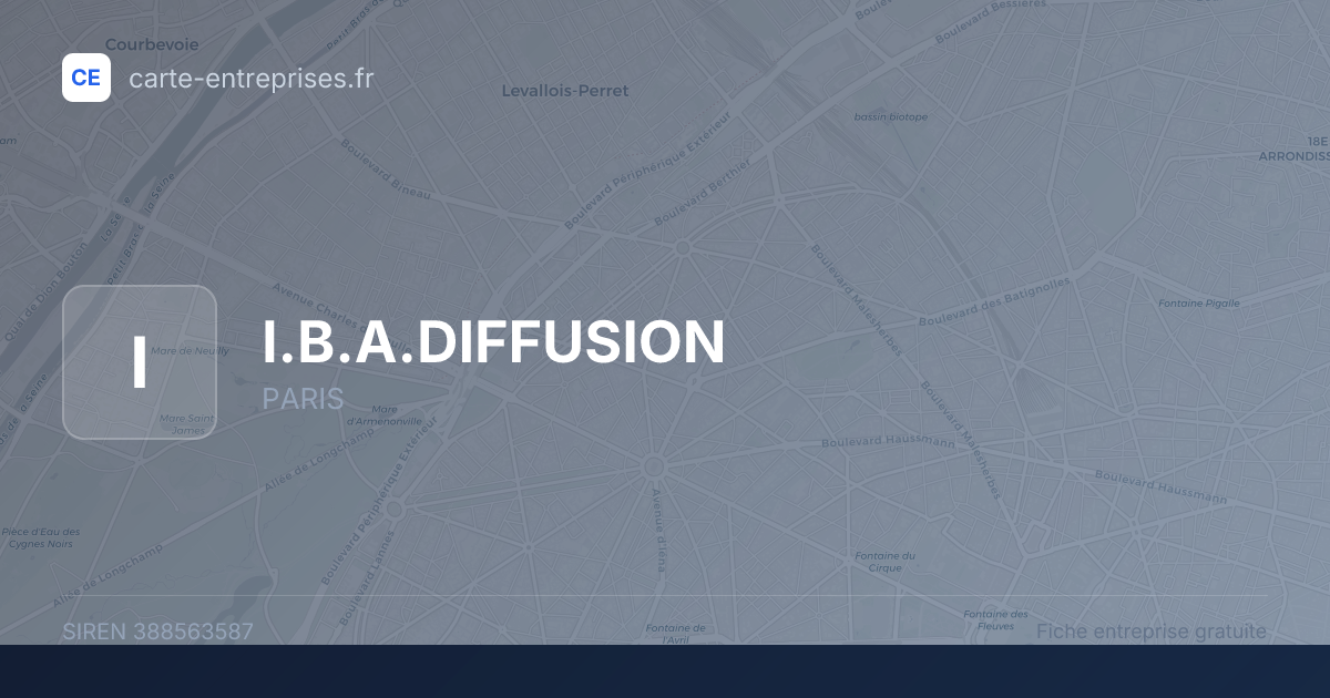 I.B.A.DIFFUSION — 388563587 — fiche entreprise