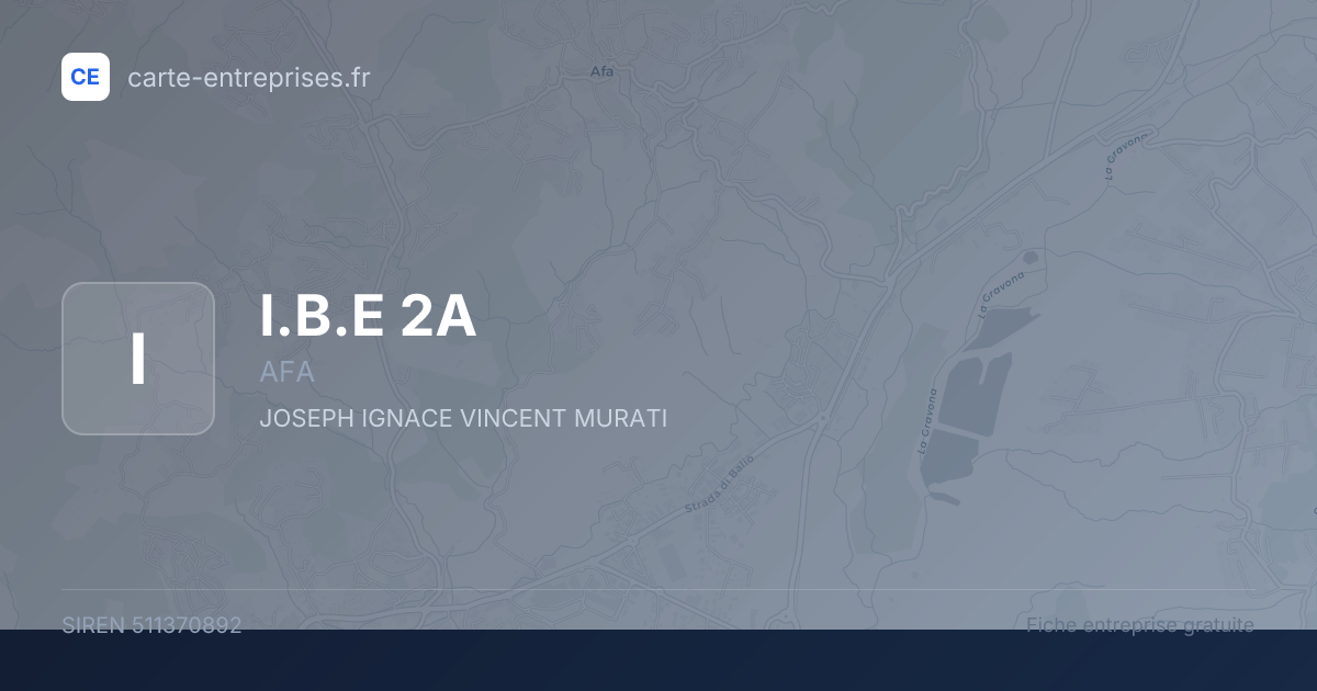 I.B.E 2A — 511370892 — fiche entreprise