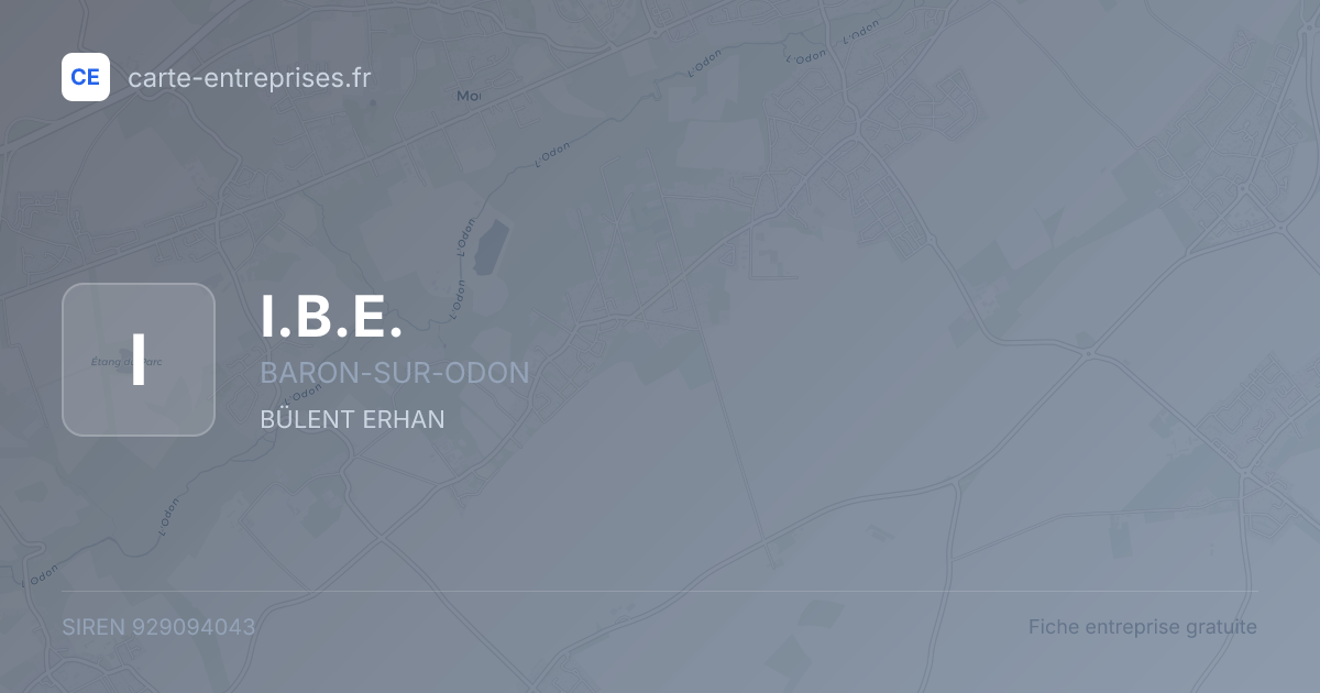I.B.E. — 929094043 — fiche entreprise