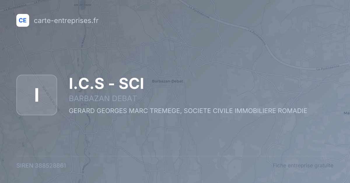 I.C.S - SCI — 388528861 — fiche entreprise