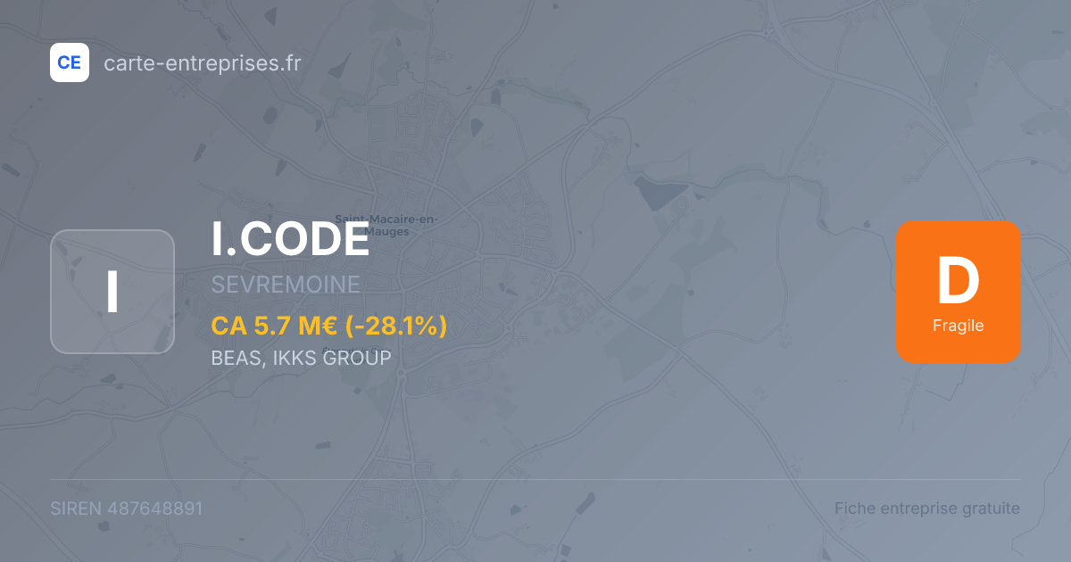 I.CODE — 487648891 — fiche entreprise