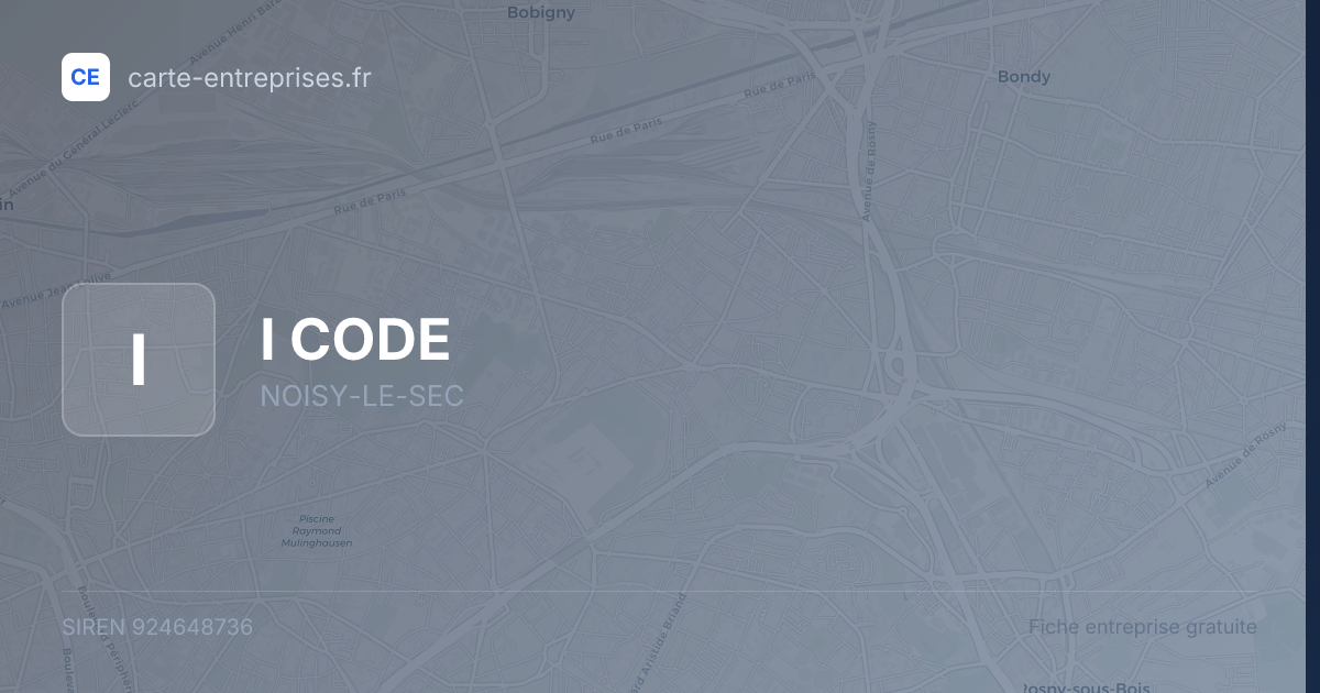 I CODE — 924648736 — fiche entreprise