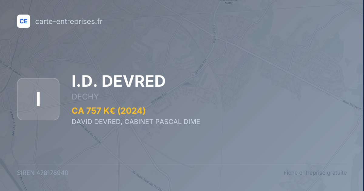 I.D. DEVRED — 478178940 — fiche entreprise