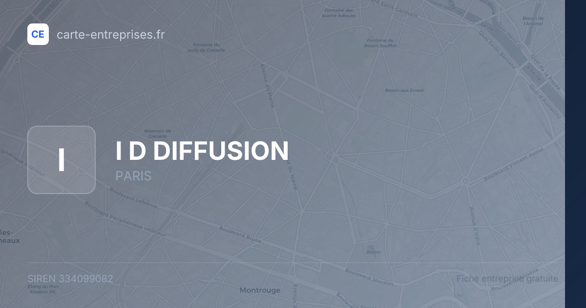 I D DIFFUSION — 334099082 — fiche entreprise