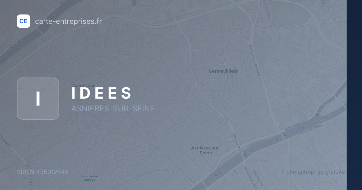 I D E E S — 435012448 — fiche entreprise
