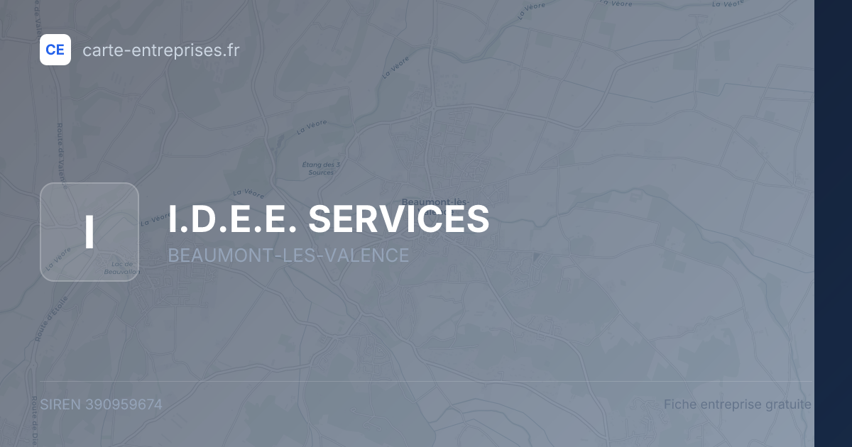 I.D.E.E. SERVICES — 390959674 — fiche entreprise