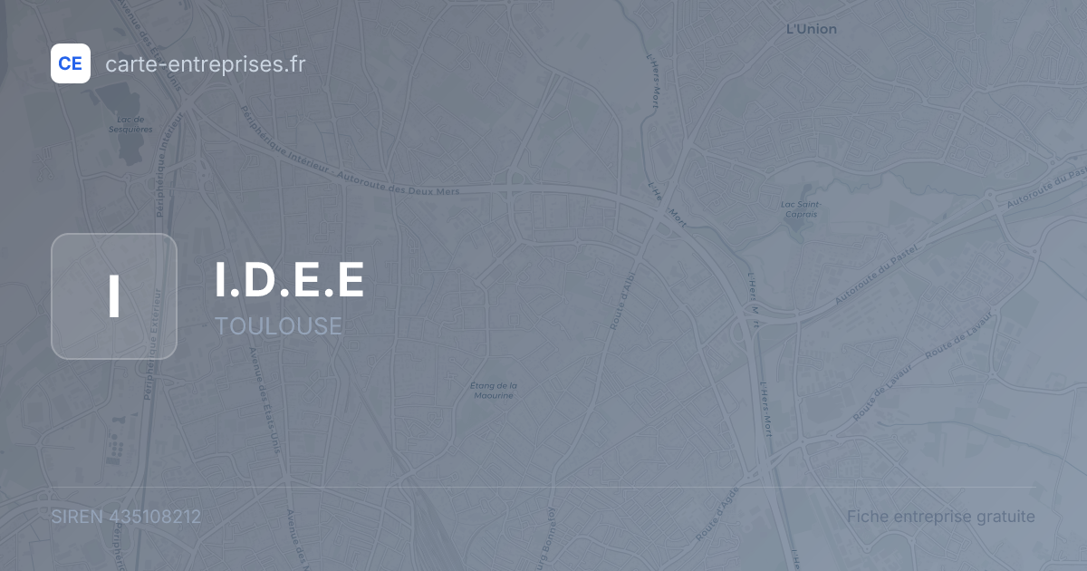 I.D.E.E — 435108212 — fiche entreprise