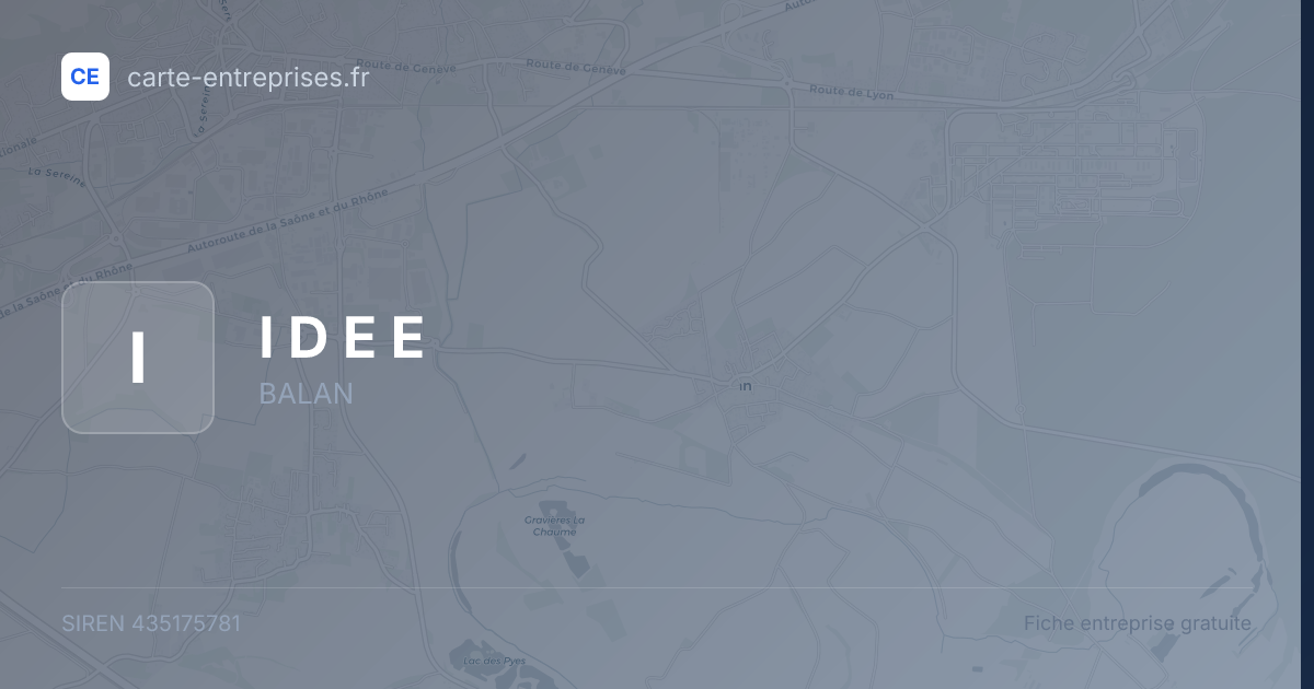 I D E E — 435175781 — fiche entreprise