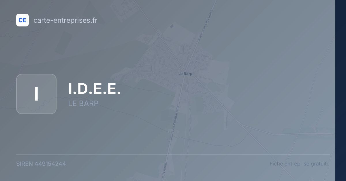 I.D.E.E. — 449154244 — fiche entreprise