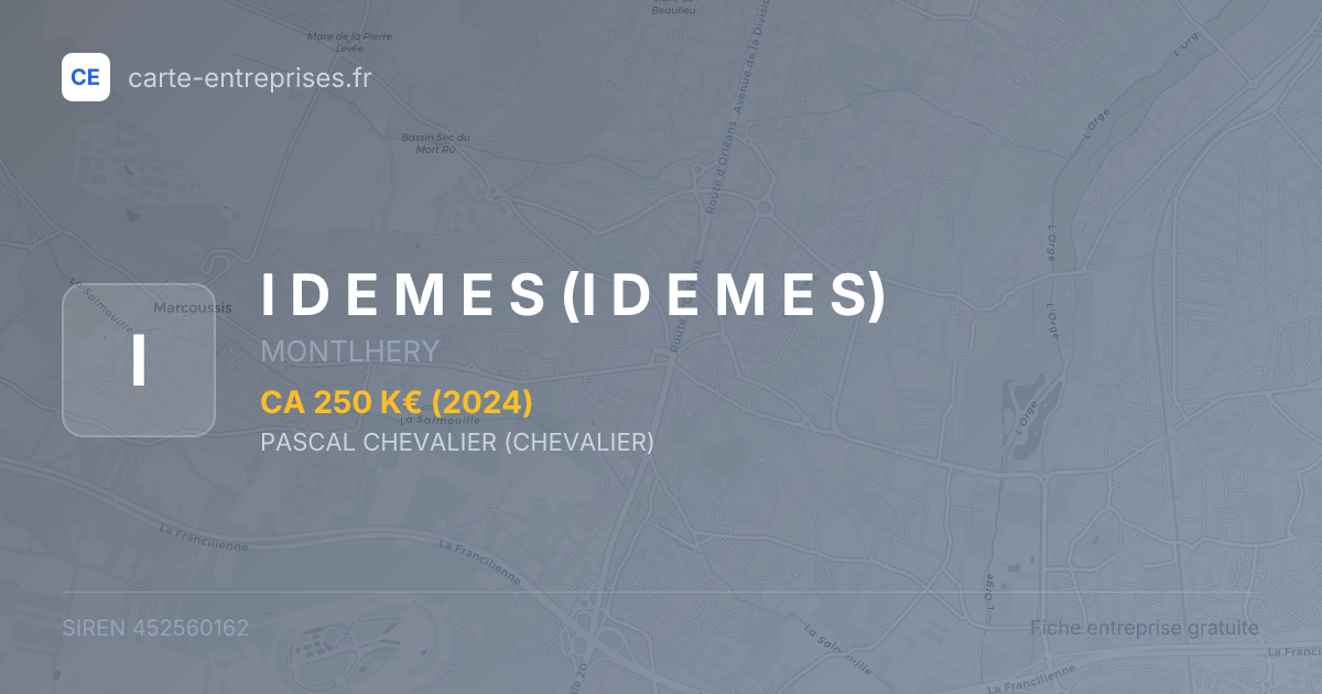 I D E M E S — 452560162 — fiche entreprise