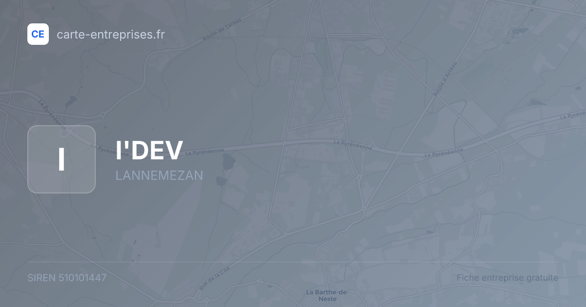 I'DEV — 510101447 — fiche entreprise