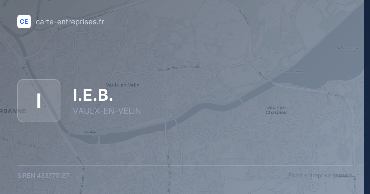 I.E.B. — 433770187 — fiche entreprise