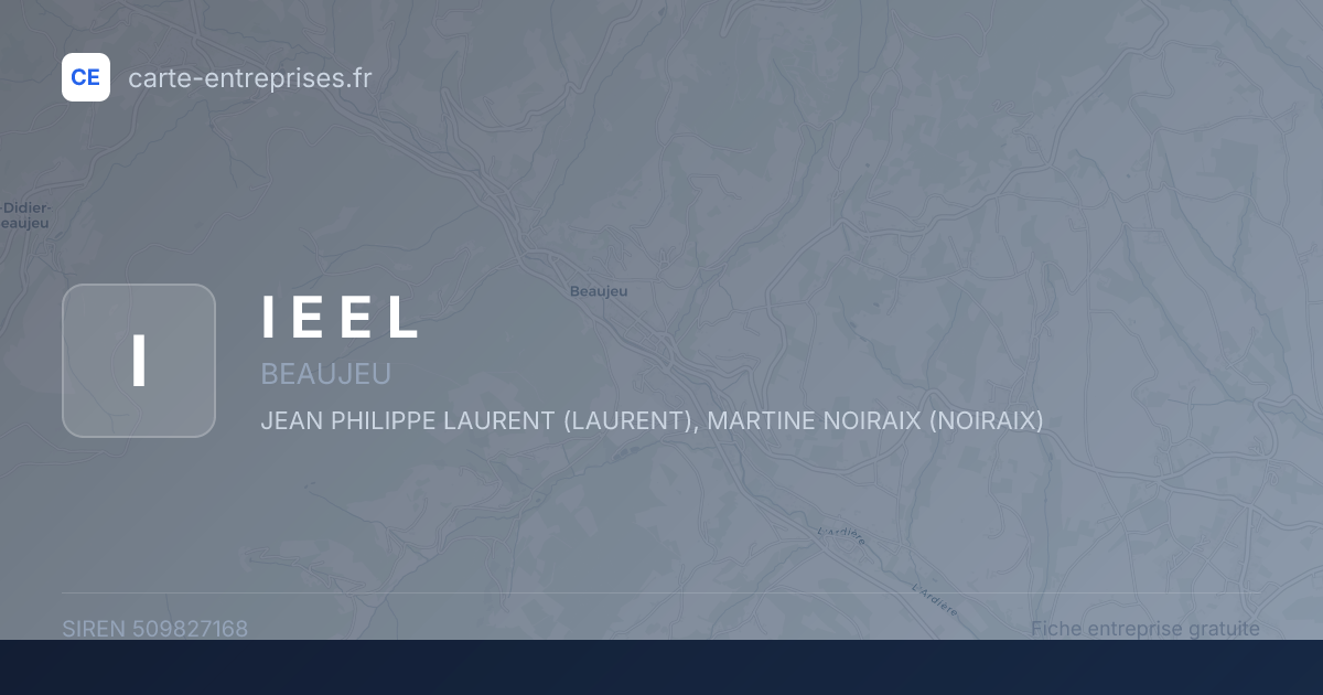 I E E L — 509827168 — fiche entreprise