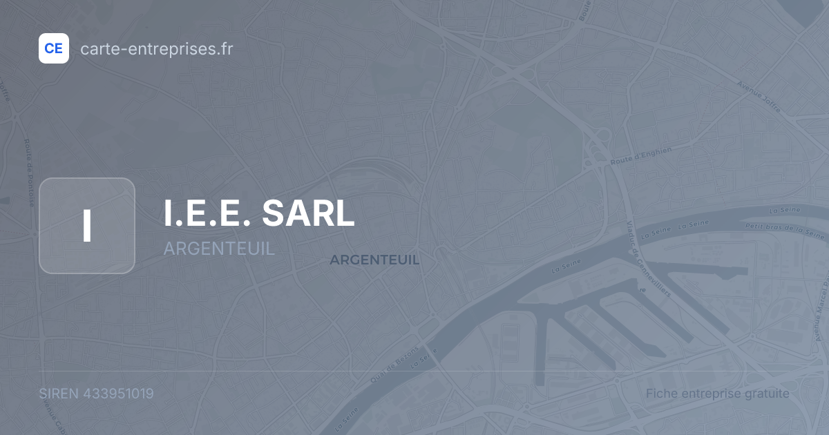 I.E.E. SARL — 433951019 — fiche entreprise