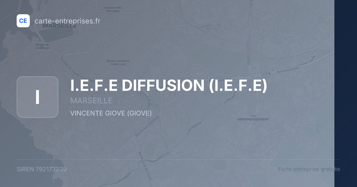 I.E.F.E DIFFUSION (I.E.F.E) — 792173239 — fiche entreprise