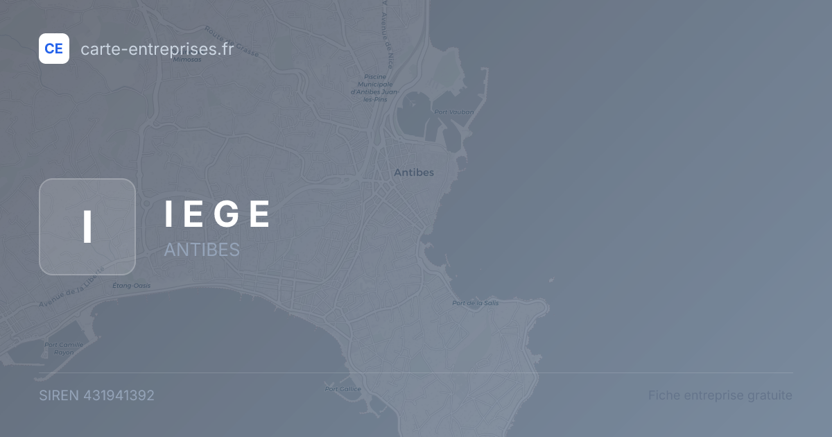 I E G E — 431941392 — fiche entreprise