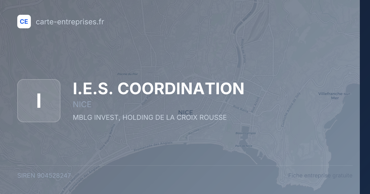 I.E.S. COORDINATION — 904528247 — fiche entreprise