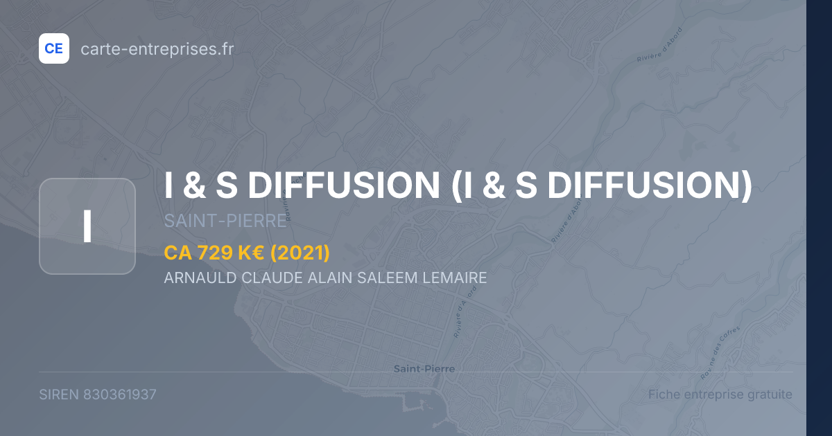 I & S DIFFUSION — 830361937 — fiche entreprise