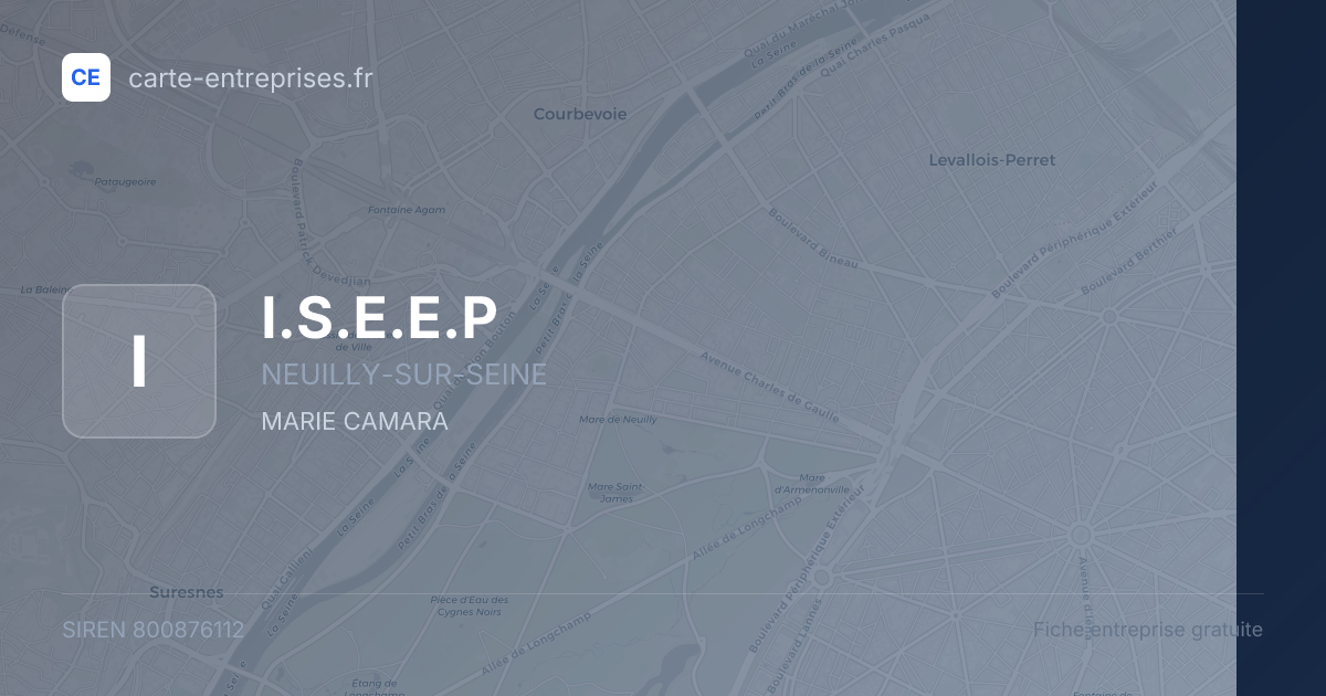 I.S.E.E.P — 800876112 — fiche entreprise