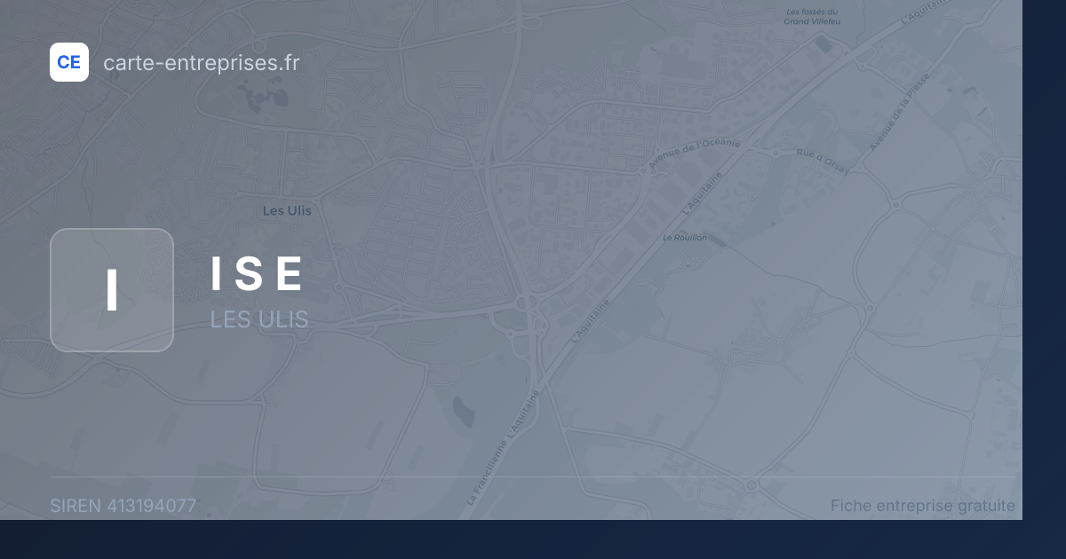 I S E — 413194077 — fiche entreprise