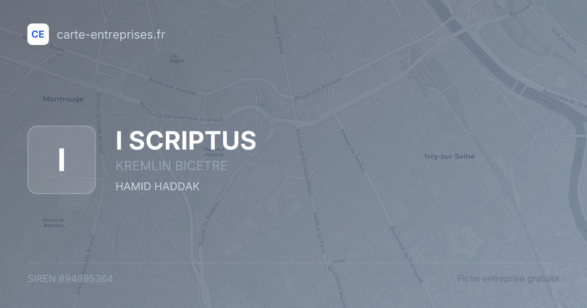 I SCRIPTUS — 894995364 — fiche entreprise
