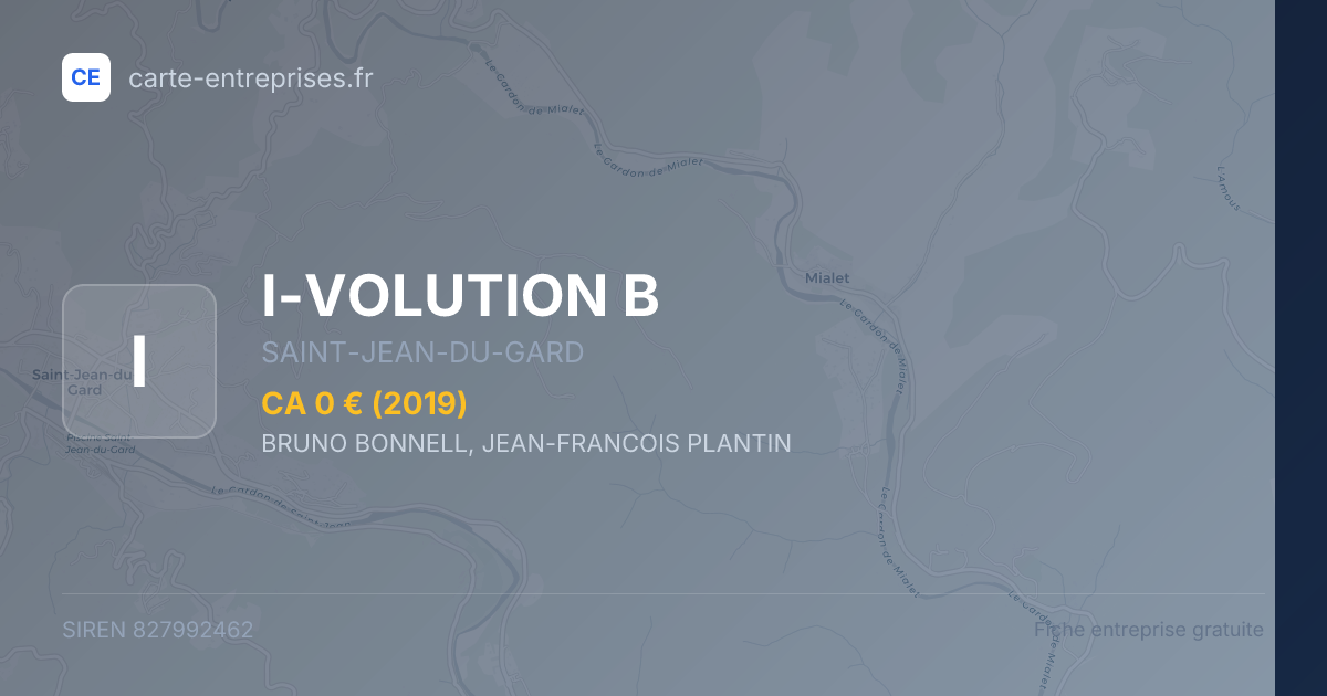 I-VOLUTION B — 827992462 — fiche entreprise