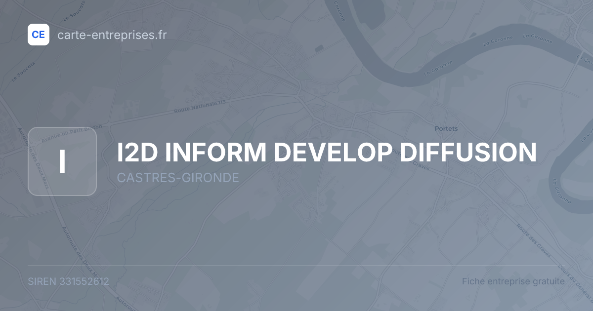 I2D INFORM DEVELOP DIFFUSION — 331552612 — fiche entreprise