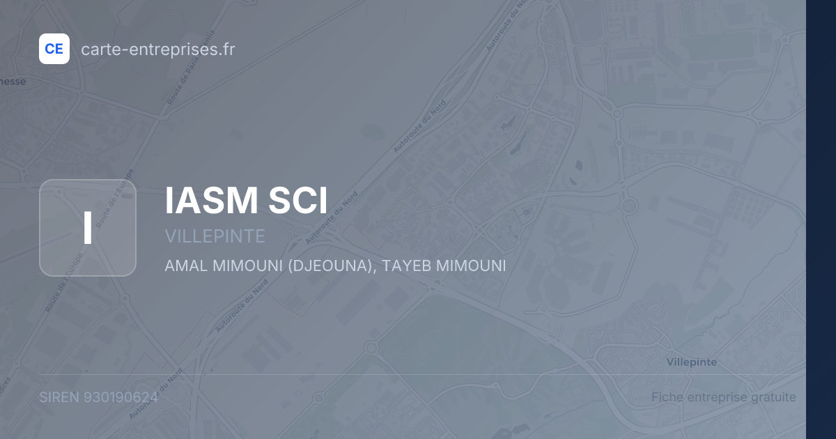 IASM SCI — 930190624 — fiche entreprise