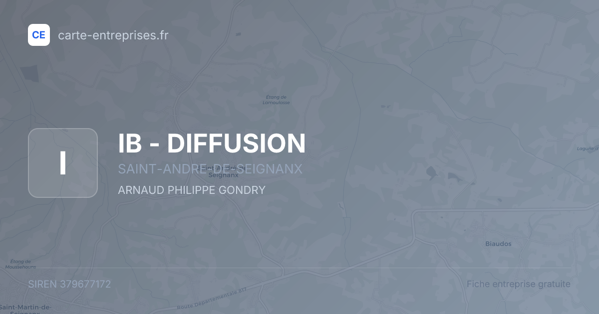 IB - DIFFUSION — 379677172 — fiche entreprise