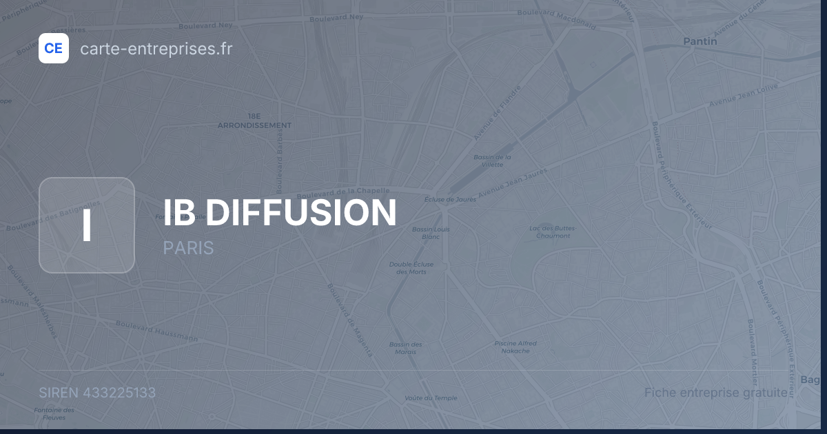 IB DIFFUSION — 433225133 — fiche entreprise