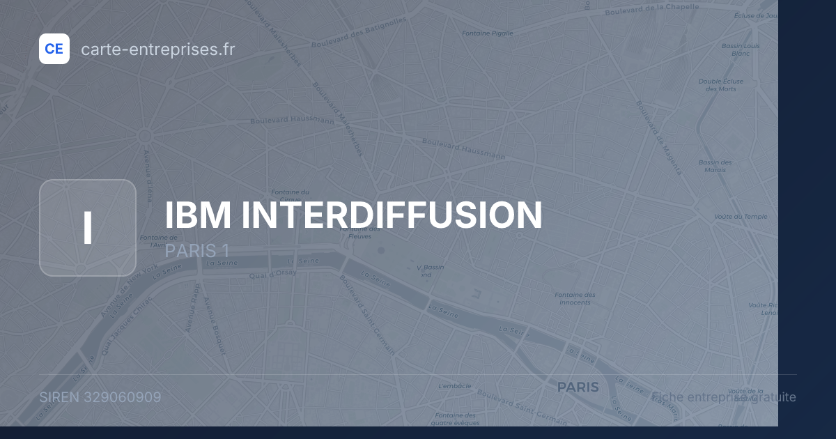 IBM INTERDIFFUSION — 329060909 — fiche entreprise