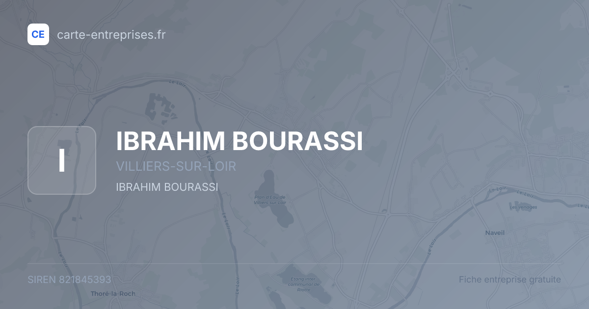 IBRAHIM BOURASSI — 821845393 — fiche entreprise