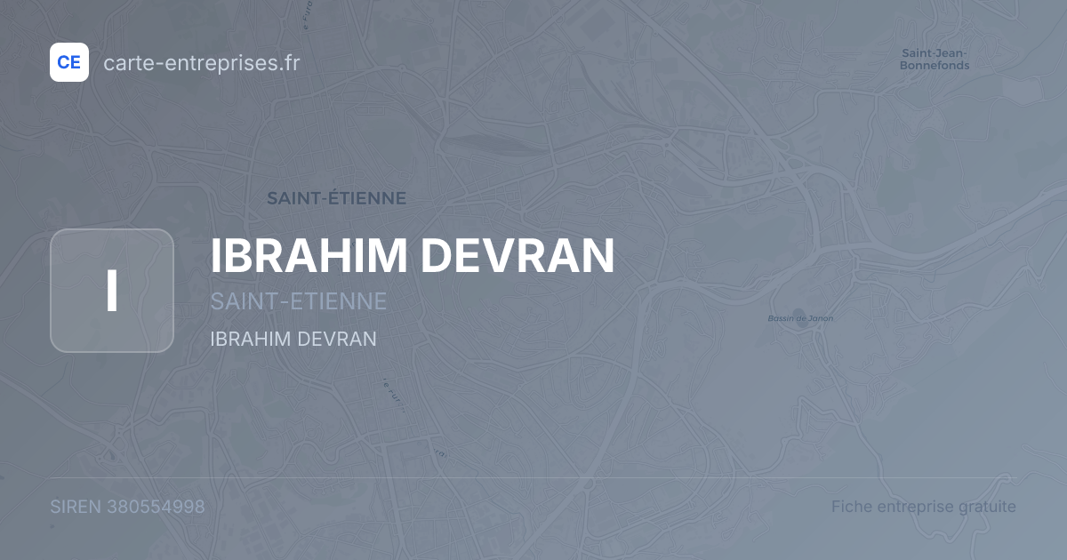 IBRAHIM DEVRAN — 380554998 — fiche entreprise