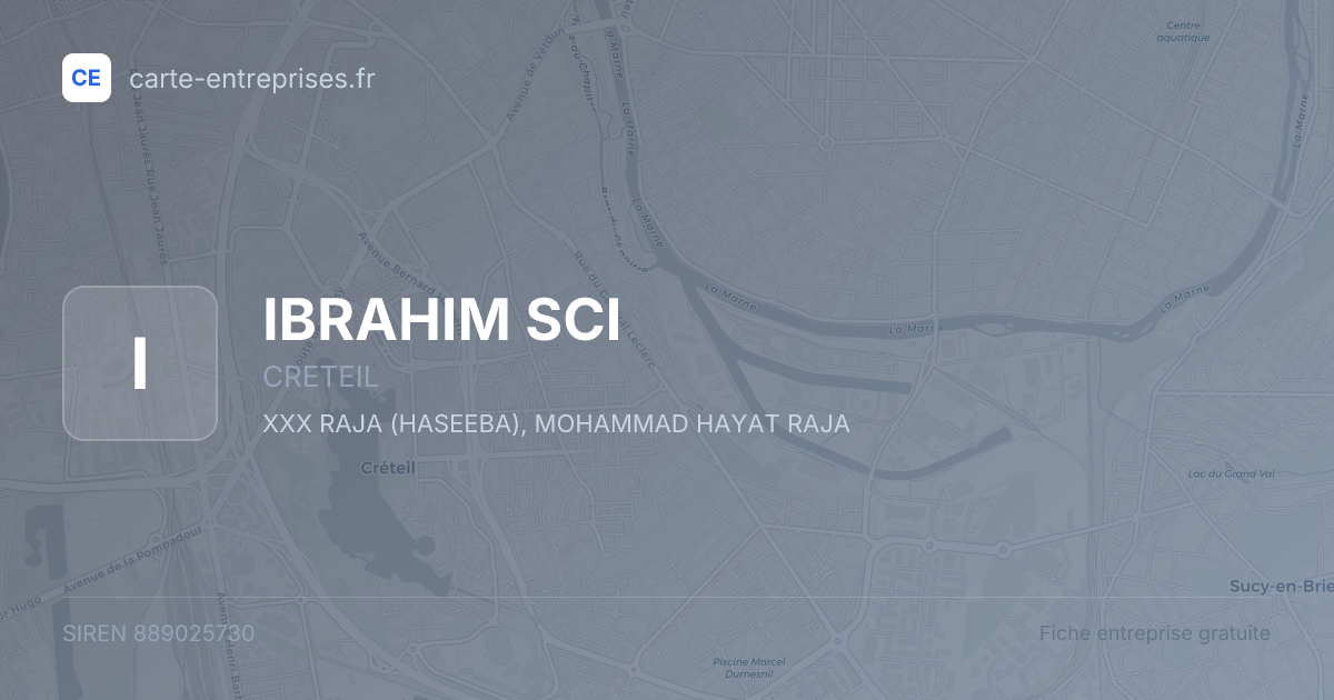 IBRAHIM SCI — 889025730 — fiche entreprise