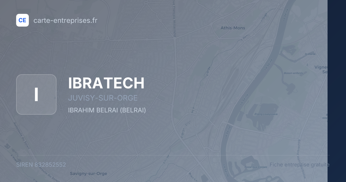 IBRATECH — 832852552 — fiche entreprise