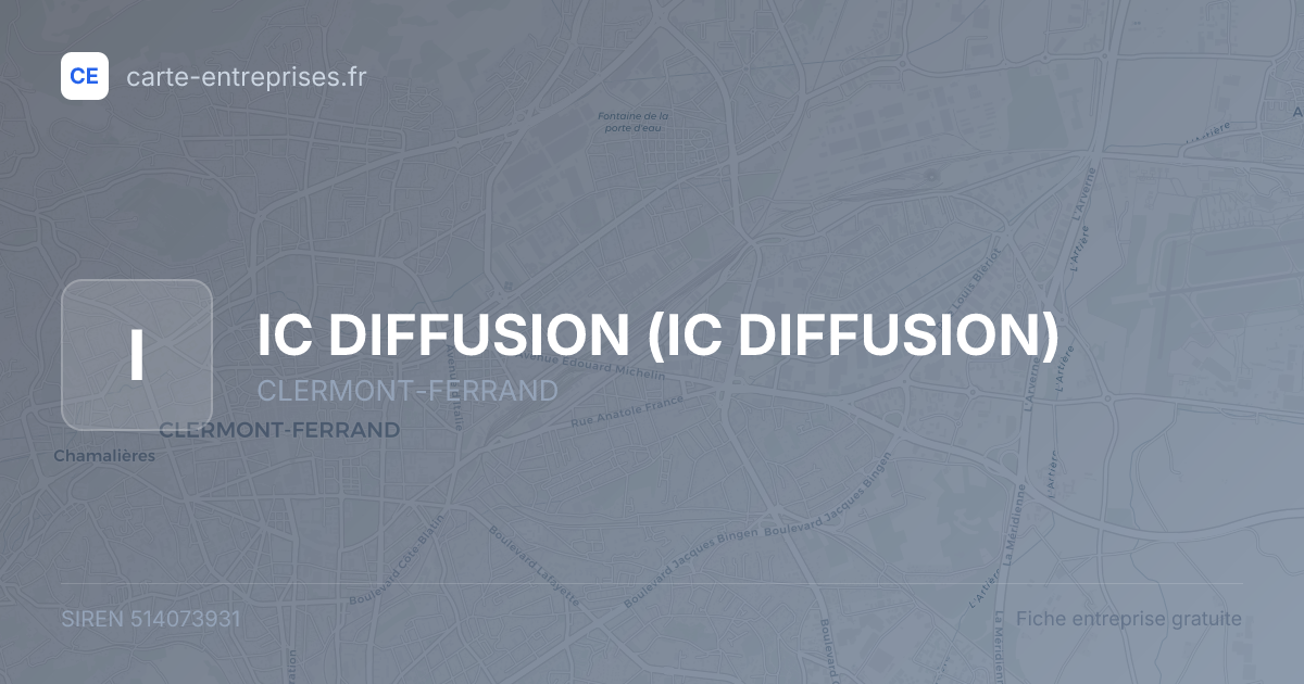 IC DIFFUSION — 514073931 — fiche entreprise