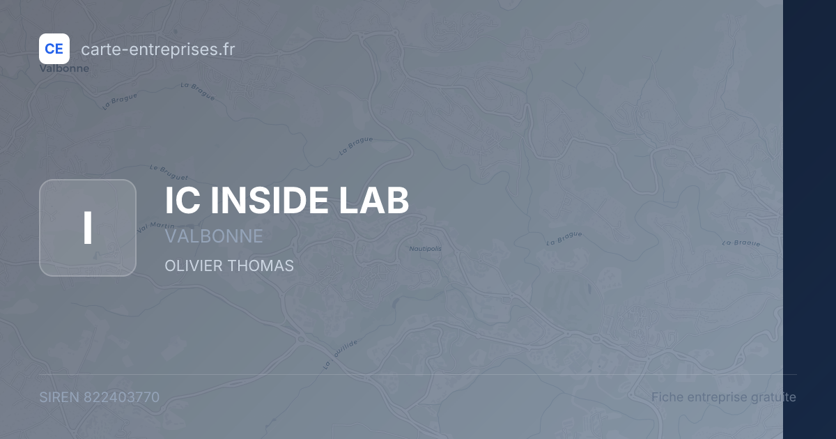 IC INSIDE LAB — 822403770 — fiche entreprise