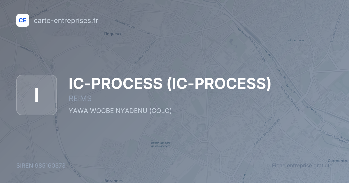 IC-PROCESS — 985160373 — fiche entreprise