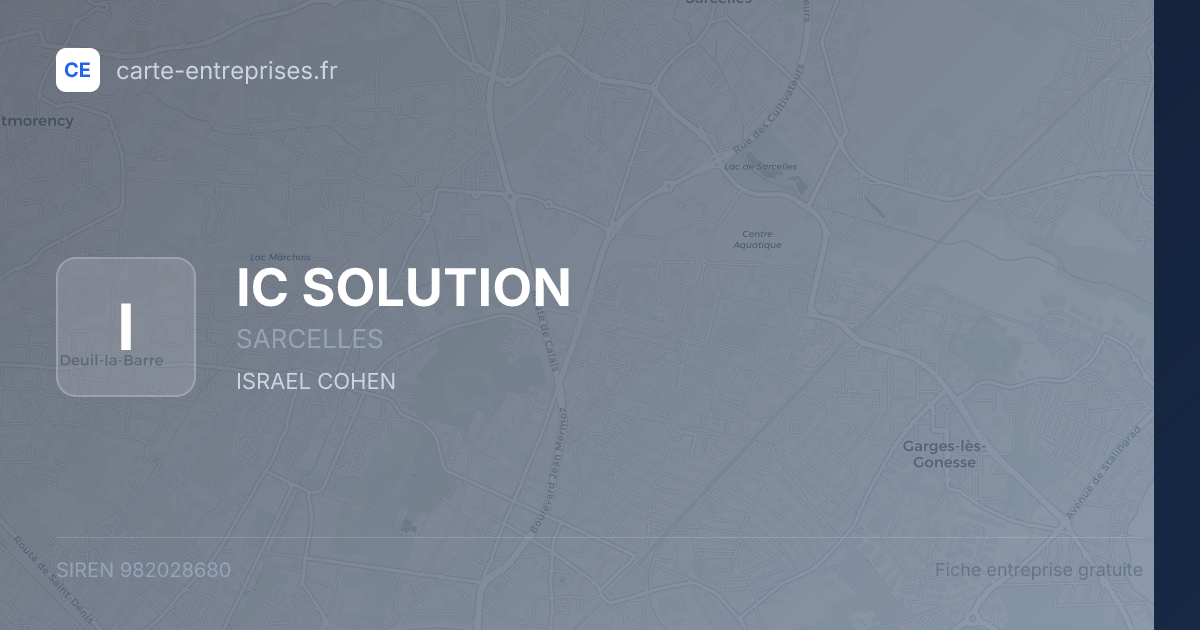 IC SOLUTION — 982028680 — fiche entreprise