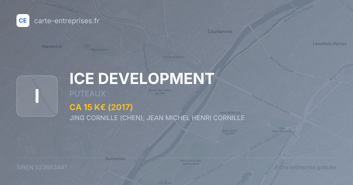 ICE DEVELOPMENT — 523663441 — fiche entreprise