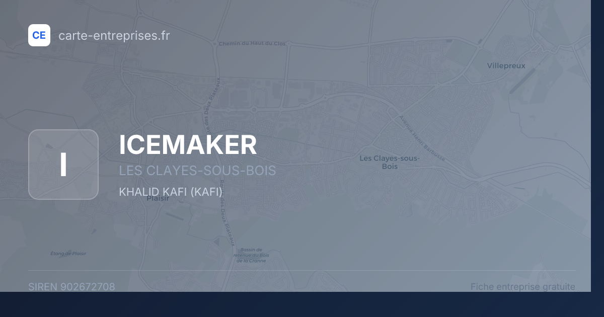 ICEMAKER — 902672708 — fiche entreprise