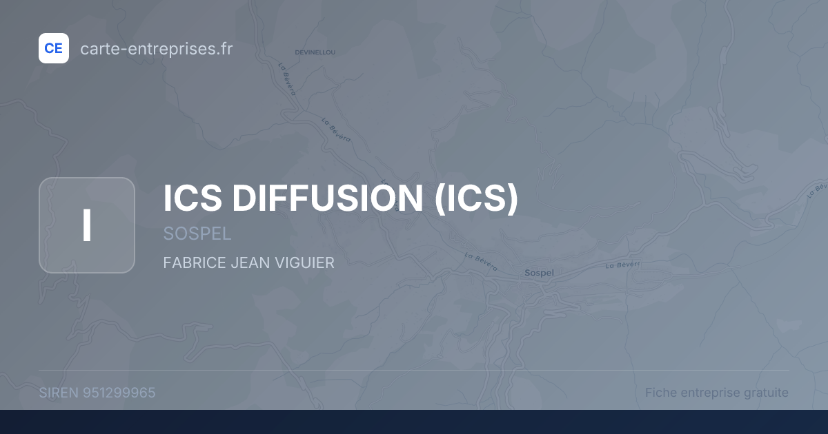 ICS DIFFUSION (ICS) — 951299965 — fiche entreprise