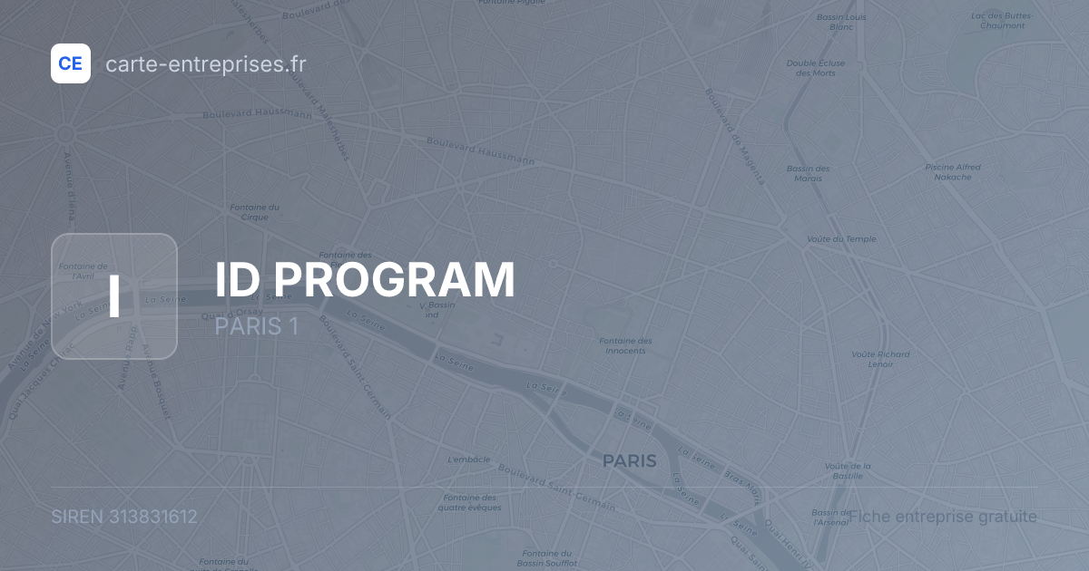 ID PROGRAM — 313831612 — fiche entreprise