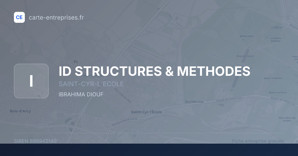 ID STRUCTURES & METHODES — 898942149 — fiche entreprise