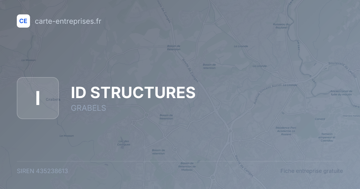 ID STRUCTURES — 435238613 — fiche entreprise