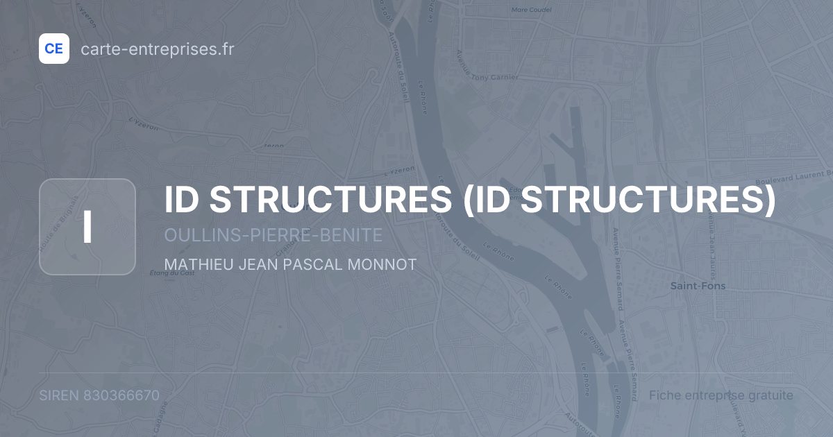 ID STRUCTURES — 830366670 — fiche entreprise