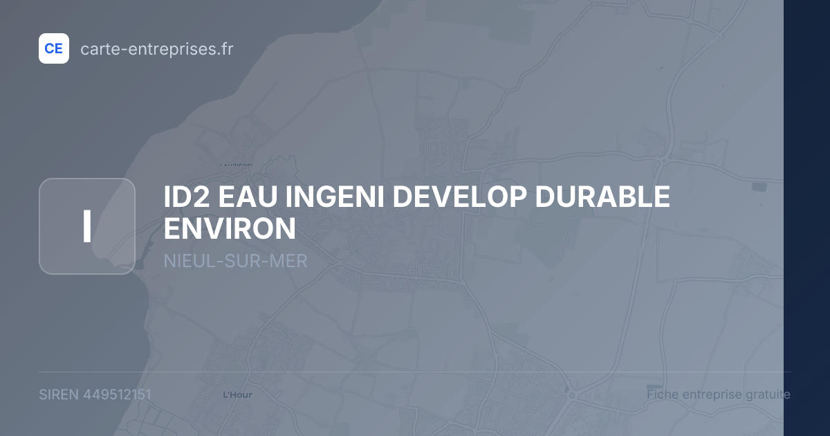 ID2 EAU INGENI DEVELOP DURABLE ENVIRON — 449512151 — fiche entreprise