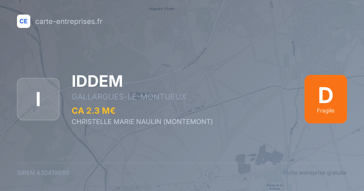 IDDEM — 430419689 — fiche entreprise
