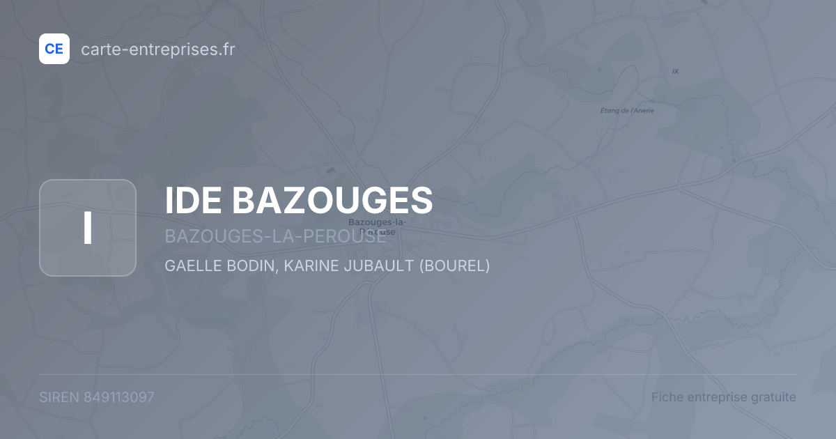 IDE BAZOUGES — 849113097 — fiche entreprise